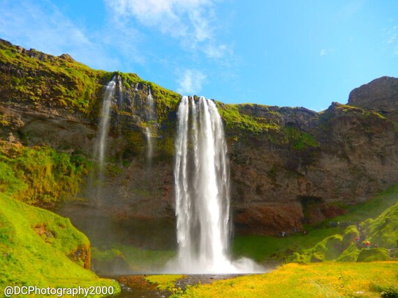 Seljalandsfoss Iceland Waterfall Print, Mounted Print, Nature Photography Print, Landscape Print, Travel Photography Print, Scenic Print