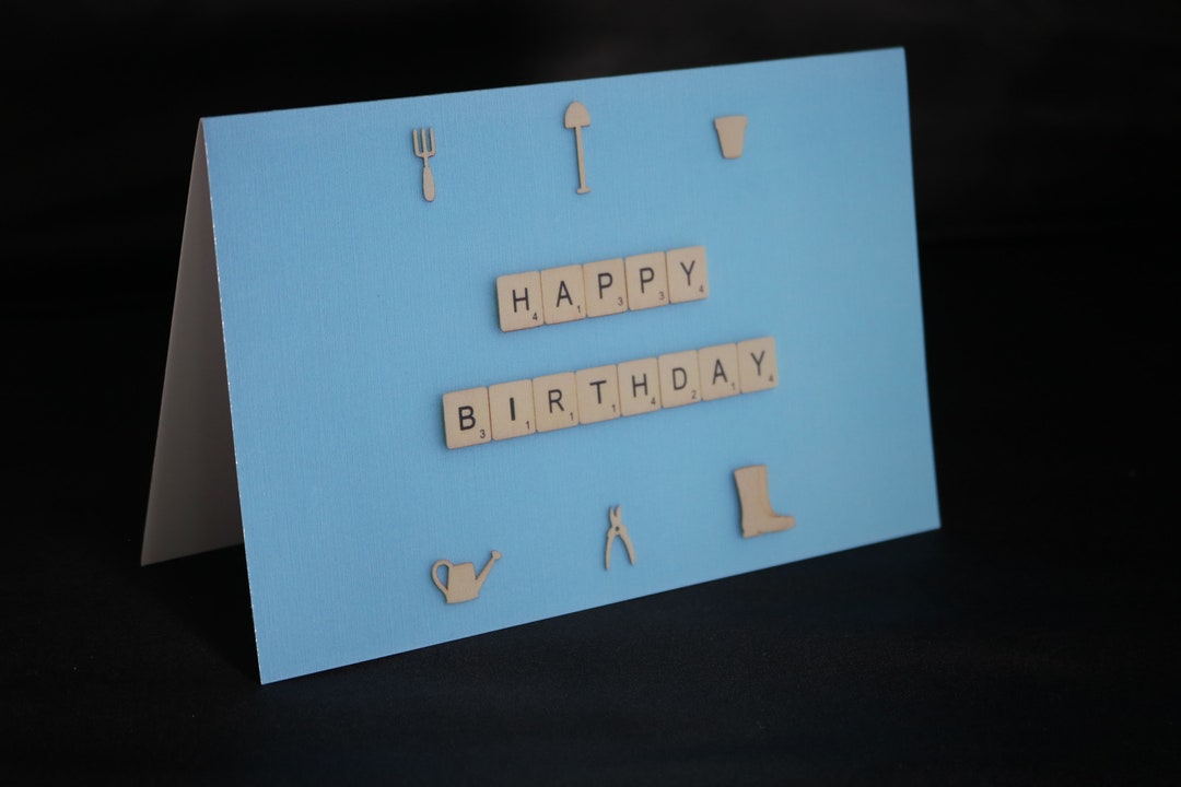 Happy Birthday Garden Card, Birthday Card for Gardeners, Card for Him