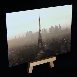 Carte postale Tour Eiffel A6, carte postale Horizon de Paris, carte J'aimerais que vous soyez ici, carte postale coucher de soleil sur la ville, carte postale olympique de Paris, carte postale France