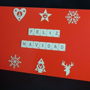 Feliz Navidad Card, Merry Christmas Card, Spanish Language Christmas Card, Navidad Carte, Tarjeta Española, Seasons Greetings Card