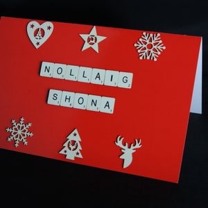 Irish Christmas Card, Nollaig Shona, Gaelige, Merry Christmas Card, Irish Language Card, Seasons Greetings, Cárta Gaeilge