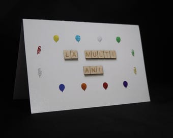 Romanian Birthday Card, La Mulți Ani, Romanian Greetings Card, Romanian Language Card, Happy Birthday Card, Moldovan Birthday Card