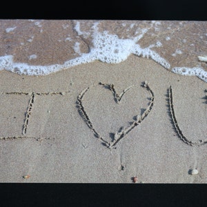 I Love You Card, Beach Card, Cute I Heart U Card, Valentine&#39;s Card, To The One I Love Card, Mother&#39;s Day, Anniversary Card, Wedding Card