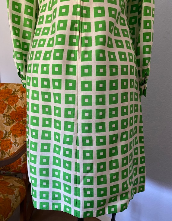 Vintage Green Mod Geometric Shift Dress. Carlye, … - image 10