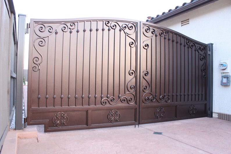 Ornamental Metal Iron Drive Way/Rv Access Gate Etsy