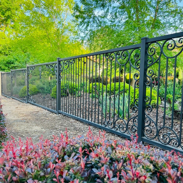 Wrought Iron Fence Panels Etsy