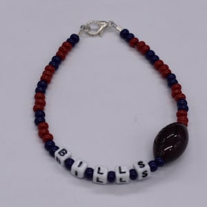 Buffalo Bills, Sports Bracelet, Bills Bracelet, Team Bracelets, Bead Bracelet, Buffalo Bills Bracelet, Football Bracelet