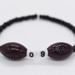 Sports Bracelets, Team Bracelet, Custom Jewelry, Football Bracelet, Stretch Bracelet, Sports Team Bracelets, Football Fans, Game Day Jewelry