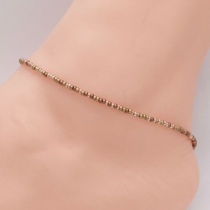 Beach Anklet, Beaded Anklet, Gift For Her, Ankle Bracelet, Women’s Anklet, Anklet Jewelry, Boho Anklet, Gold Anklet, Hippie  Anklet