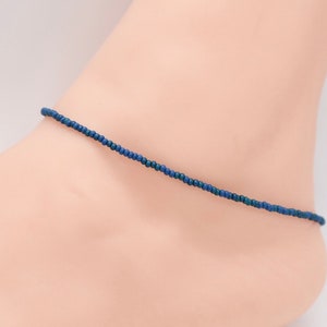 Beach Anklet, Beaded Anklet, Gift For Her, Ankle Bracelet, Women’s Anklet, Anklet Jewelry, Boho Anklet, Blue Anklet, Hippie Anklet