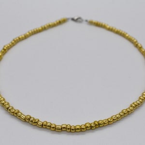 Choker Necklace, Bead Necklace, Summer Necklace, Summer Jewelry, Beaded Choker, Seed Bead Choker, Gold Necklace, Beach Jewelry, Boho Choker