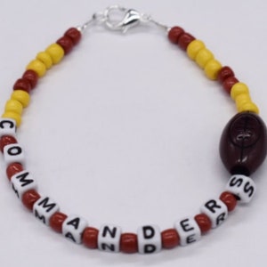 Commanders Bracelet, Washington Commanders, Bracelet, Sports Bracelets, Bead Bracelet, Team Bracelet, Football Bracelet, Beaded Bracelet