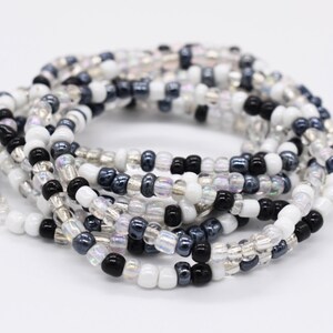 Pulsera elástica, pulsera apilable, pulsera de pila, pulsera de amigo, pulsera negra, pulsera multicolor, pulsera de cuentas pulsera elástica