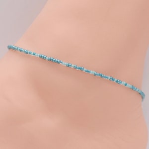 Beach Anklet, Beaded Anklet, Gift For Her, Ankle Bracelet, Women’s Anklet, Anklet Jewelry, Boho Anklet, Blue Anklet, Hippie Anklet