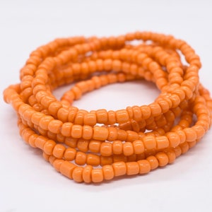 Stretch Bracelet, Stackable Bracelet, Stack Bracelet, Summer Bracelet, Beaded Bracelet, Orange Bracelet, Stretchy Bracelet, Elastic Bracelet