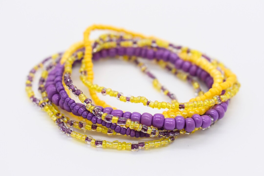 Stretch Bracelets, Gift for Her, Purple Bracelets, Yellow Bracelets ...