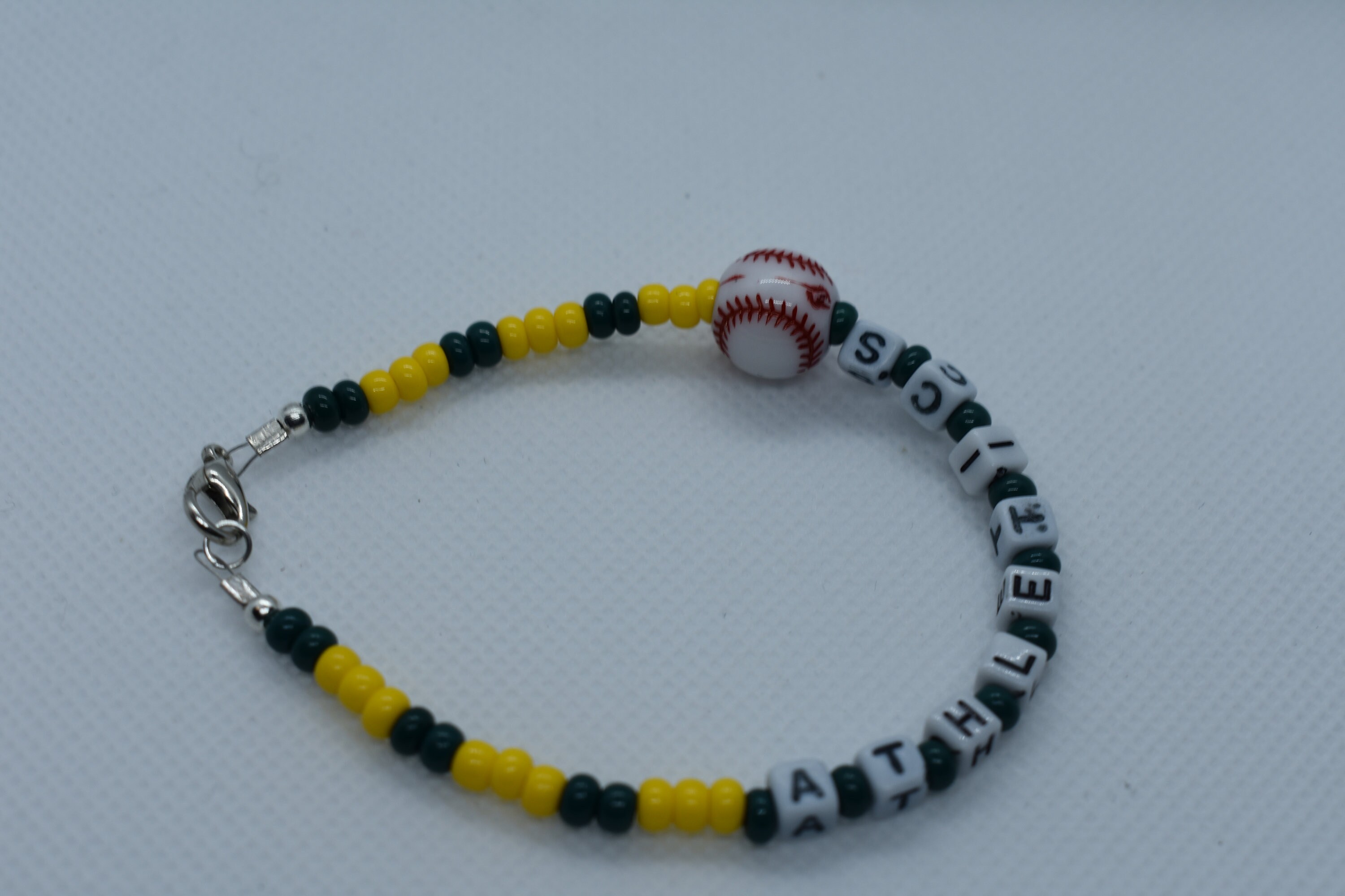 Oakland Athletics Baseball Bracelet Athletics sports Etsy