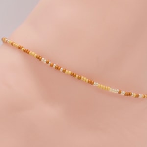 Beach Anklet, Beaded Anklet, Gift For Her, Ankle Bracelet, Women’s Anklet, Anklet Jewelry, Boho Anklet, Yellow Anklet, Hippie Anklet