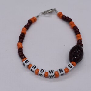 Browns Bracelet, Cleveland Browns Bracelet, Sports Bracelets, Bead Bracelet, Team Bracelet, Football Bracelet, Beaded Bracelet,