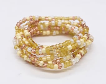 Seed Bead Stretch Bracelet, Summer Stacking Bracelet