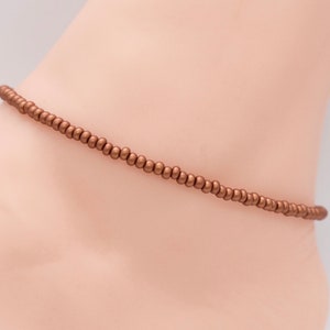 Beach Anklet, Beaded Anklet, Gift For Her, Ankle Bracelet, Women’s Anklet, Anklet Jewelry, Boho Anklet, Bronze Anklet, Summer Jewelry