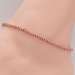 Beach Anklet, Beaded Anklet, Gift For Her, Ankle Bracelet, Women’s Anklet, Anklet Jewelry, Boho Anklet, Peach Anklet, Summer Jewelry