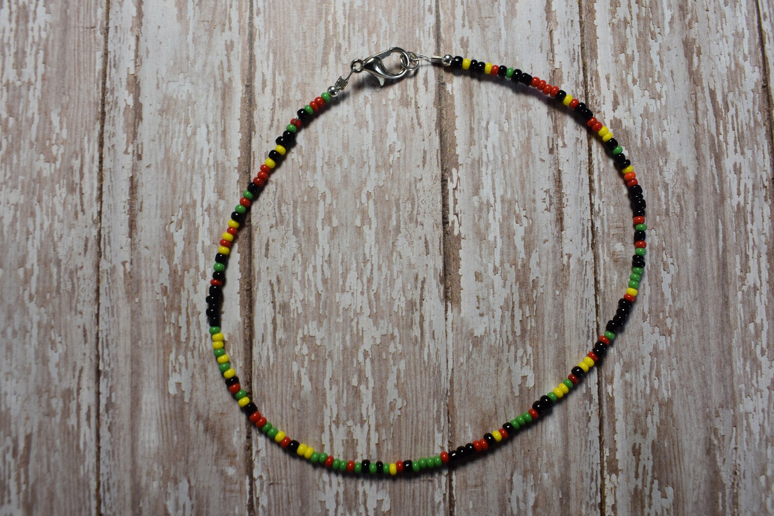 Rasta Beaded Anklet Jamaican Anklet One Love Anklet Rasta Etsy