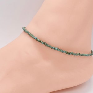 Beach Anklet, Beaded Anklet, Gift For Her, Ankle Bracelet, Turquoise Anklet, Anklet Jewelry, Boho Anklet, Beach Anklet, Hippie Anklet