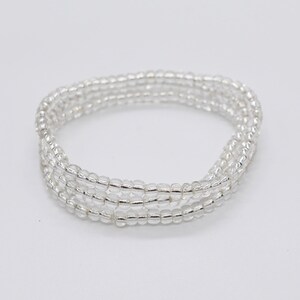 Stretch Bracelet Stackable Bracelet, Seed Bead Bracelet, Clear Bracelet, Bead Bracelet,  Stretchy Bracelet, Crystal Bracelet, Stack Bracelet