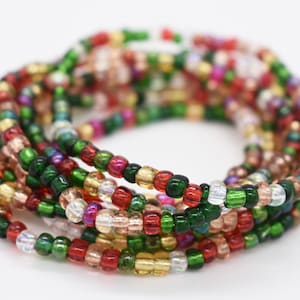 Multi Color Stretch Bracelet, Bead Bracelet, Stretchy Bracelet, Stackable Bracelet, Christmas Bracelet, Friendship Bracelet, Beaded Bracelet