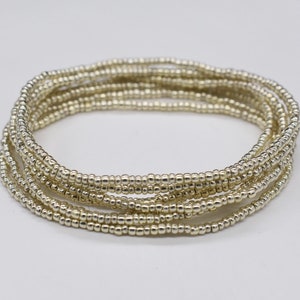 Stretch Bracelet, Bead Bracelet, Stackable Bracelet, Stretchy Bracelet, Friendship Bracelet, Beaded Bracelet, Silver Stretch Bracelet