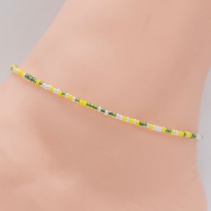 Beach Anklet, Yellow Anklet, Gift For Her, Ankle Bracelet, Women’s Anklet, Anklet Jewelry, Boho Anklet, Hippie Anklet, Multicolor Anklet
