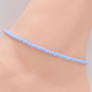 Beach Anklet, Beaded Anklet, Gift For Her, Ankle Bracelet, Women’s Anklet, Anklet Jewelry, Boho Anklet, Blue Anklet, Summer Jewelry