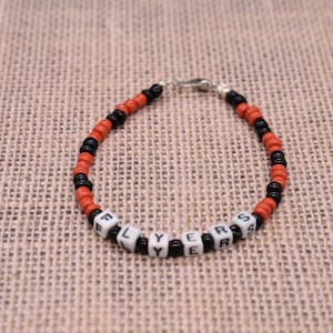 Flyers Armband, Hockey Armbänder, Sport Armbänder, Philadelphia Flyers, Team Armbänder, Hockey Armbänder, Perlen Armbänder, Hockey Schmuck
