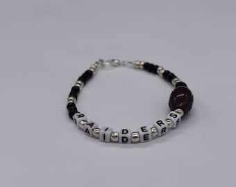 Pulseira de contas dos Raiders, joia para time esportivo