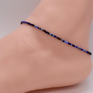 Beach Anklet, Beaded Anklet, Gift For Her, Ankle Bracelet, Women’s Anklet, Anklet Jewelry, Boho Anklet, Blue Anklet, Multicolor Anklet