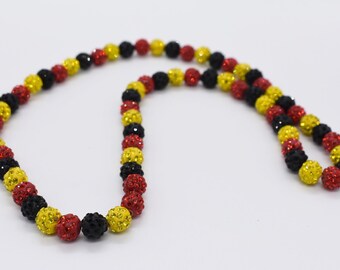 Rhinestone Beaded Stretch Necklace, Team Spirit, Pollyanna Necklace