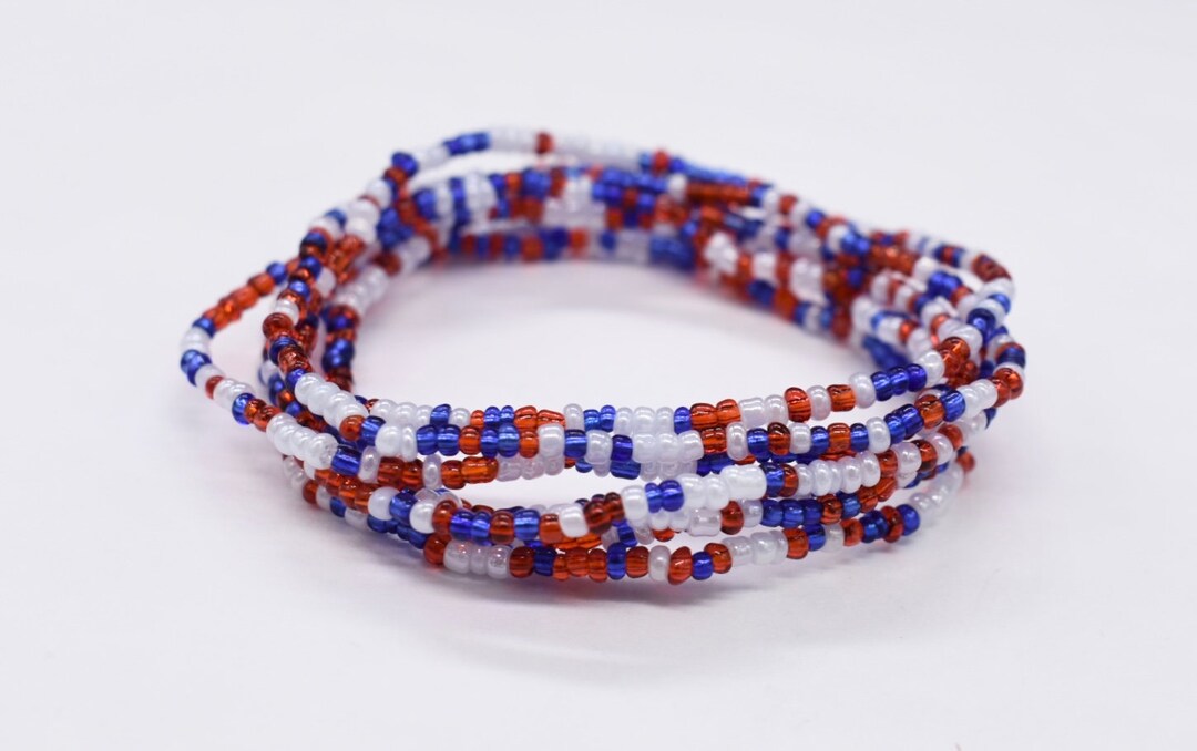 Stretch Bracelets, Stackable Bracelet, Fourth of July Bracelet, Bead