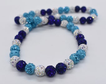 Rhinestone Stretch Necklace, Team Spirit, Baseball Rally