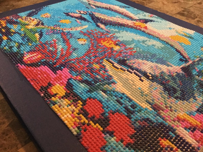 Finished Diamond Painting Under the Sea Diamond Painting Art Etsy