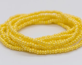 Braccialetto elastico con perline gialle, braccialetto dell'amicizia impilabile