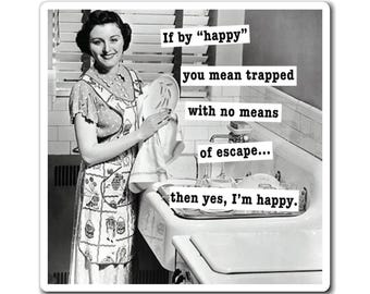 Sarcastic Housewife Refrigerator Magnet, Funny Retro Kitchen Decor