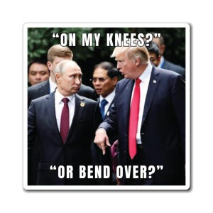 Funny anti-Trump magnet, Donald Trump and Vladimir Putin magnet, funny political humor magnet for home or office, anti maga kitchen decor