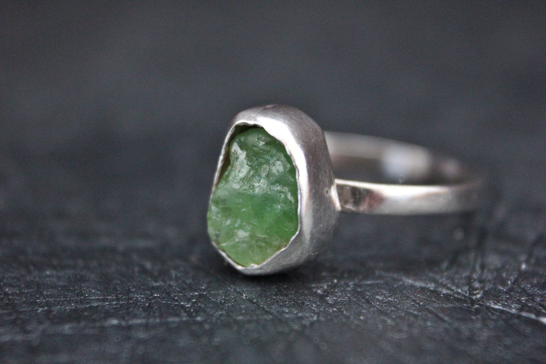Green Garnet Ring/garnet Ring/artisan Ring/handmade Gemstone - Etsy