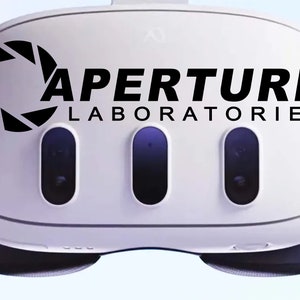 Meta Quest 3 - Aperture Laboratories Visier Aufkleber