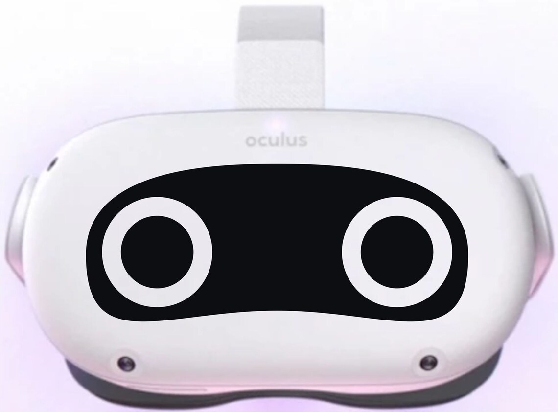 Oculus Quest 2 Blooper Visor Sticker Etsy