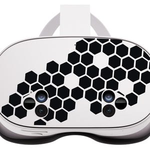 MetaQuest 3S - Falling Hexagons Visiersticker