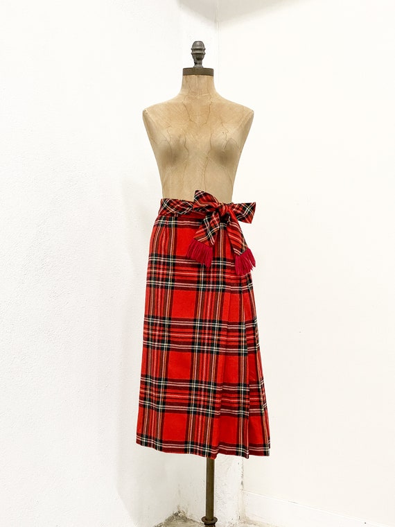 vintage plaid skirt, vintage midi skirt, vintage … - image 2