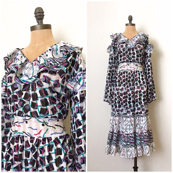 Vintage Diane Freis dress - Diane Freis - 80s Dian