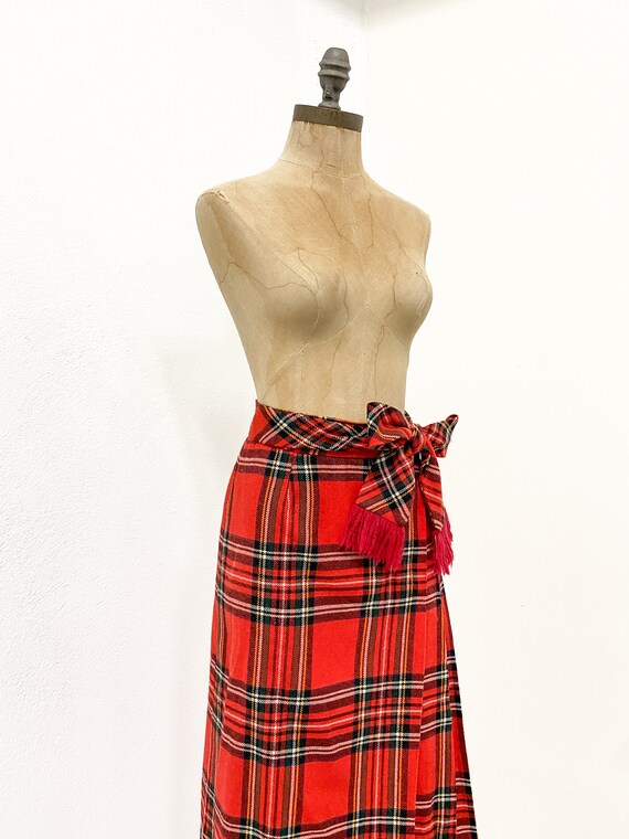 vintage plaid skirt, vintage midi skirt, vintage … - image 7